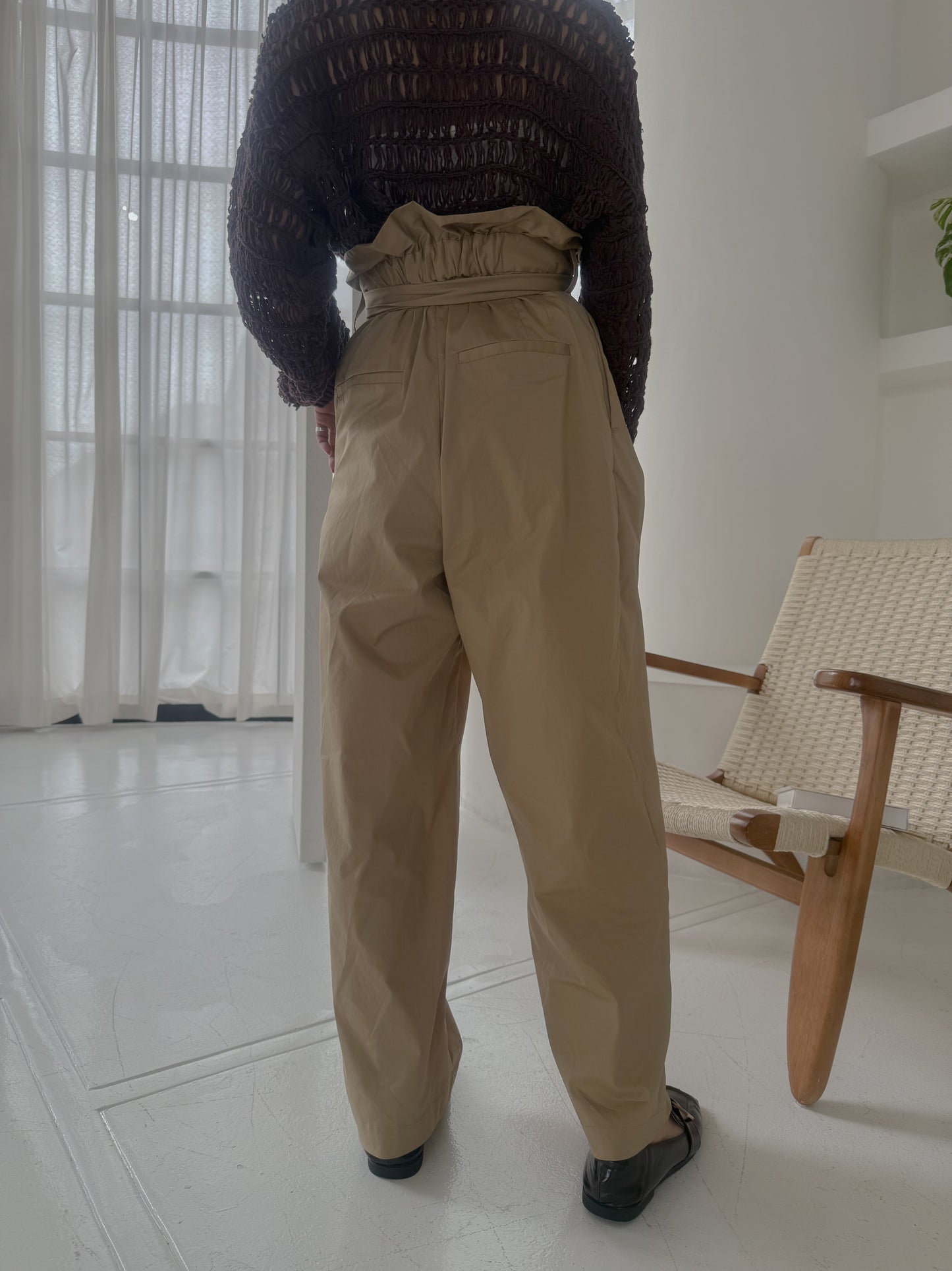 【 ÉCLAT METTRE.】BIGリボンバレルパンツ
