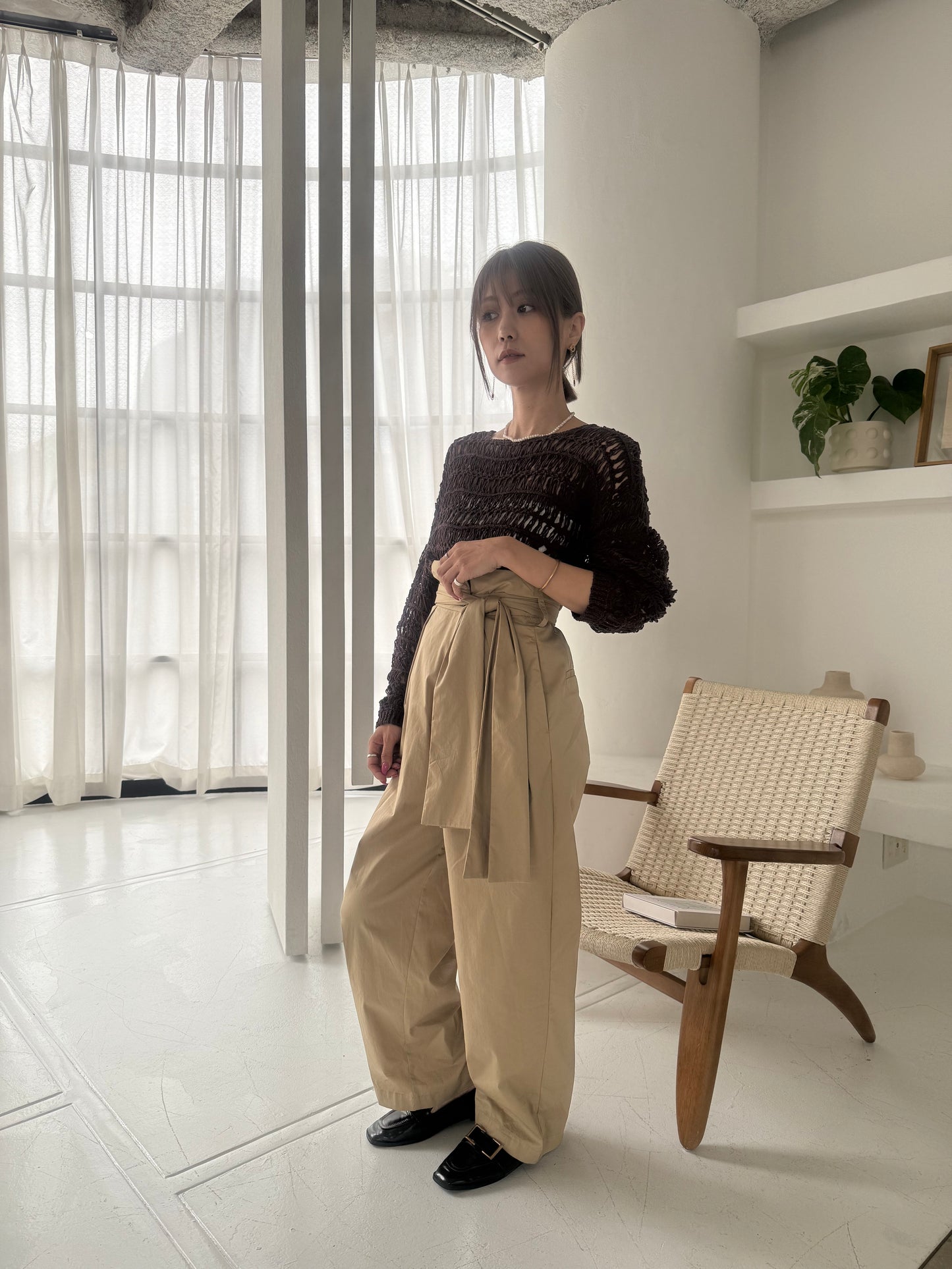 【YENN】CROCHET KNIT PULLOVER