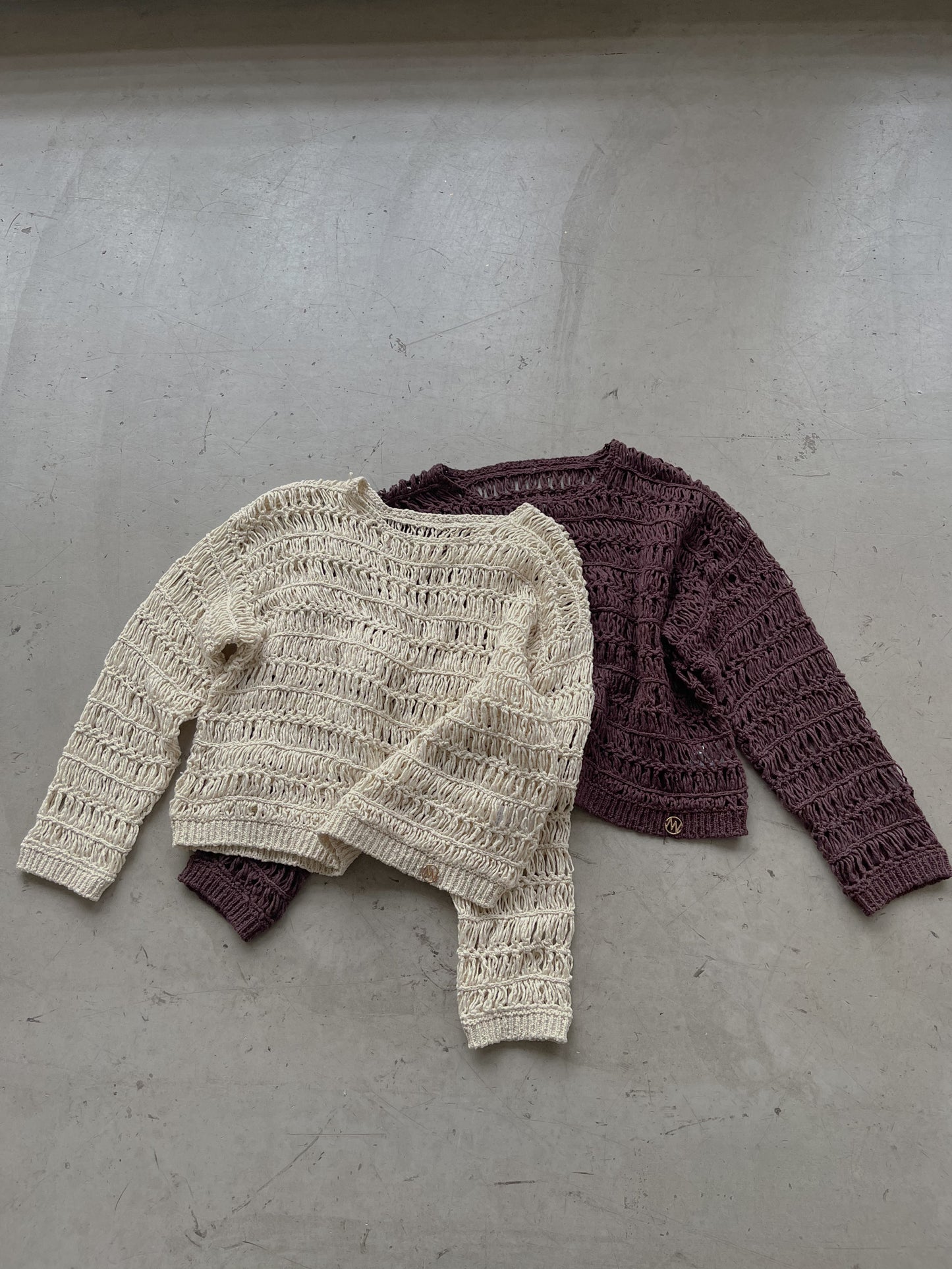 【YENN】CROCHET KNIT PULLOVER