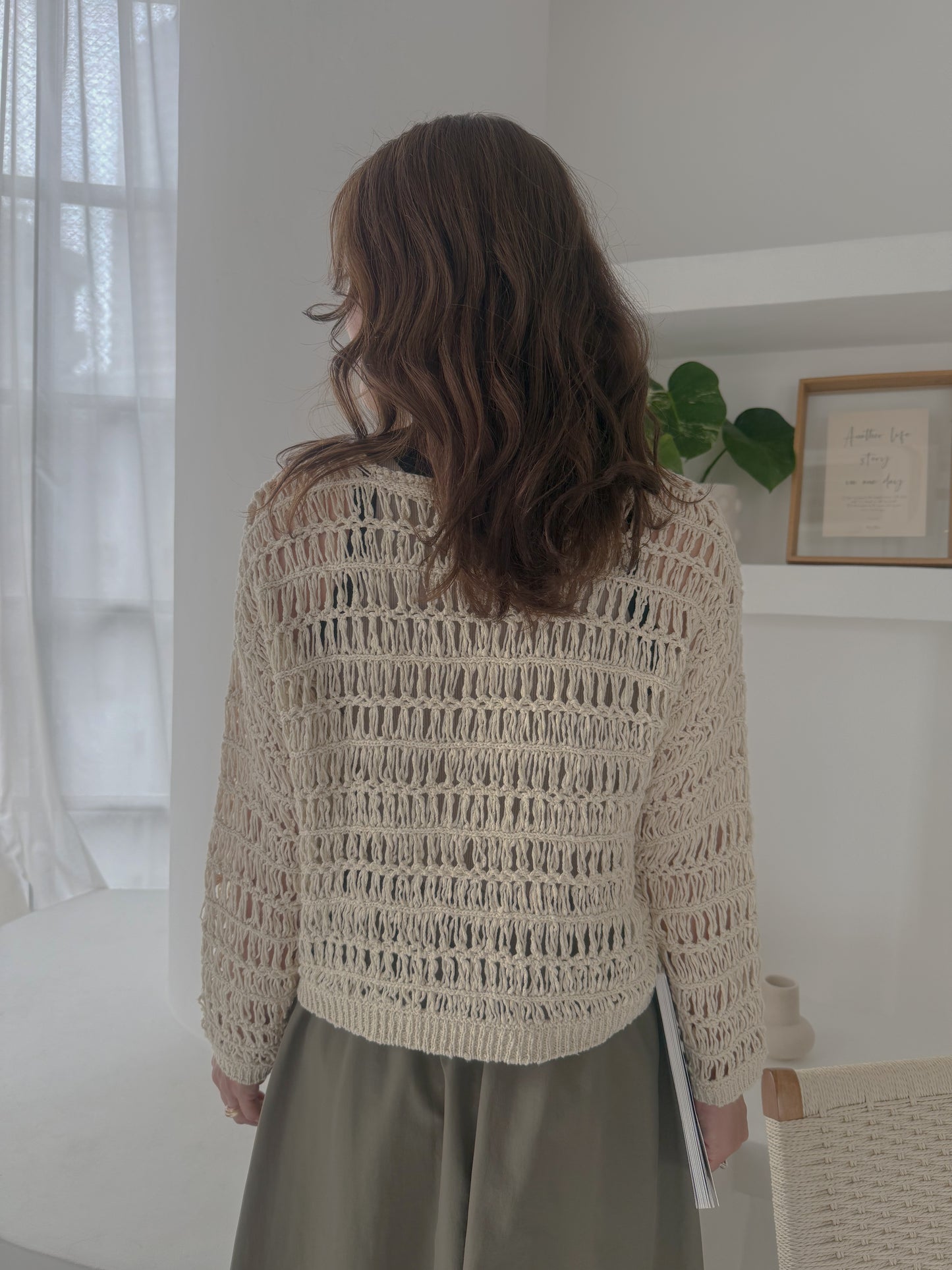 【YENN】CROCHET KNIT PULLOVER