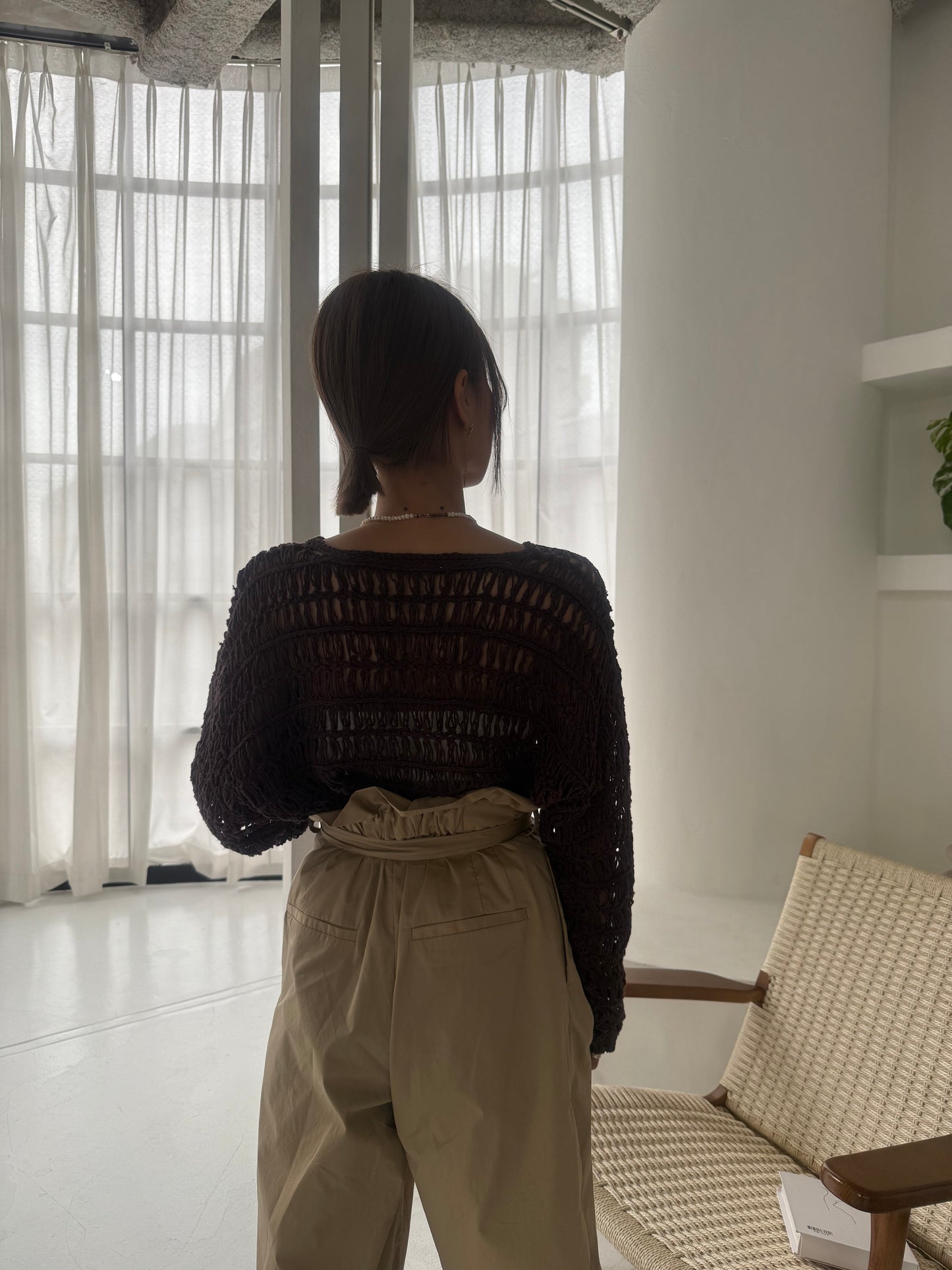 【YENN】CROCHET KNIT PULLOVER