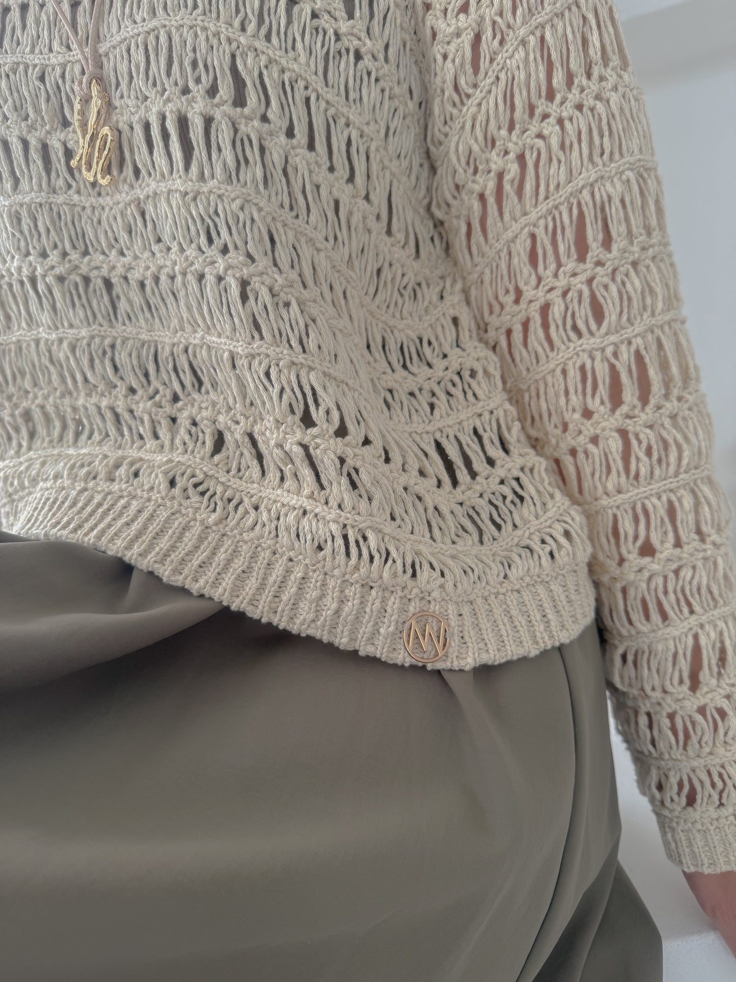【YENN】CROCHET KNIT PULLOVER