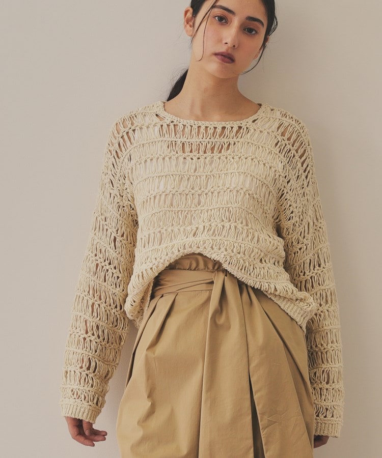 【YENN】CROCHET KNIT PULLOVER
