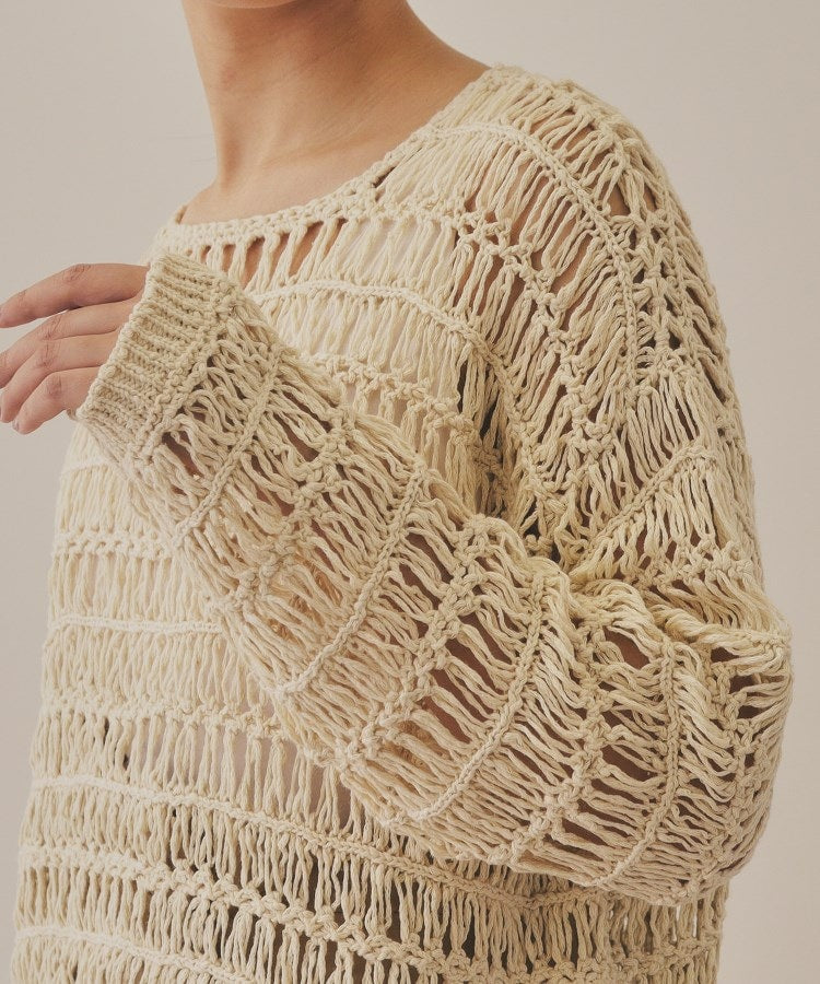 【YENN】CROCHET KNIT PULLOVER