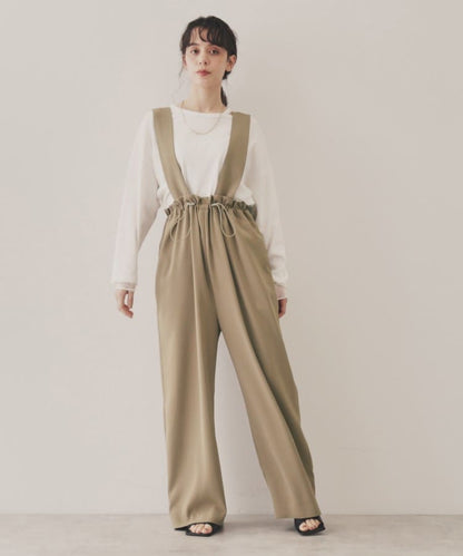 【 ÉCLAT METTRE.】ドロストデザインサロペット