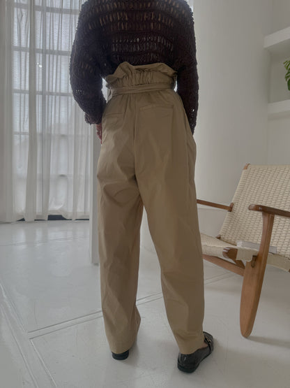 【 ÉCLAT METTRE.】BIGリボンバレルパンツ