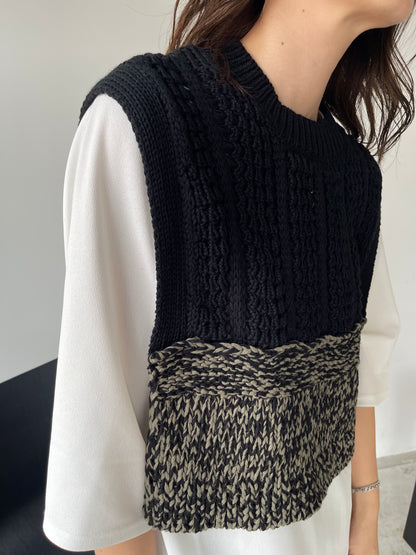 【YENN】HAND KNIT CAPE