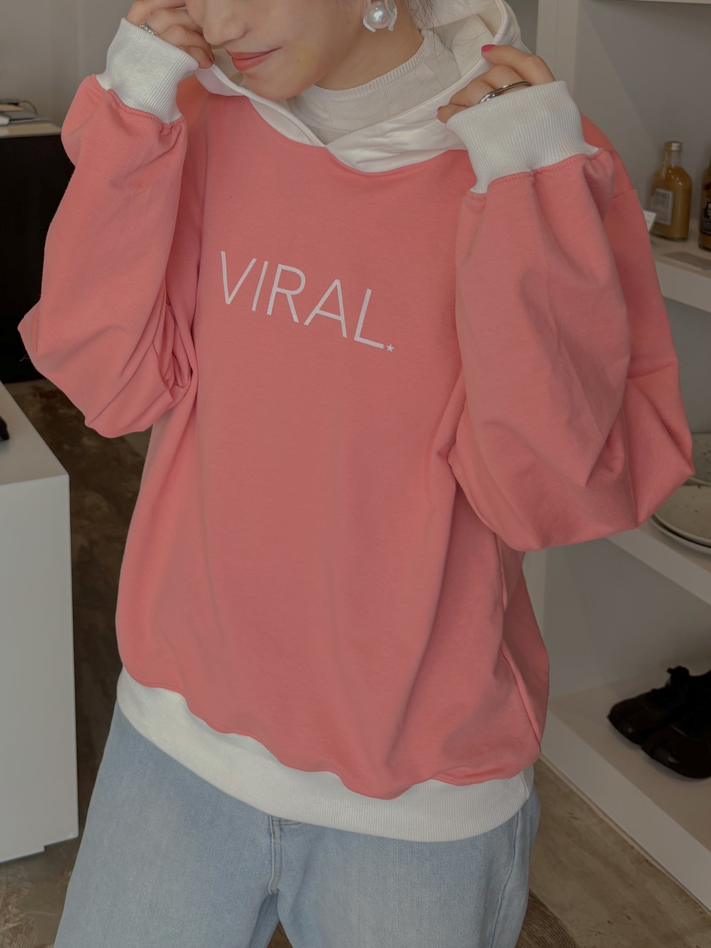 【 VIRAL. 】VIRAL star hoodie