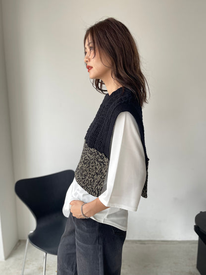 【YENN】HAND KNIT CAPE