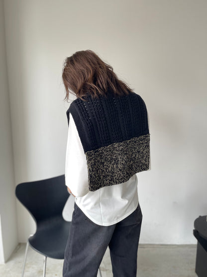 【YENN】HAND KNIT CAPE