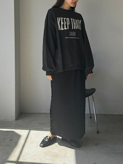 【ÉCLAT METTRE.】KEEP TRACK裏毛プルオーバー