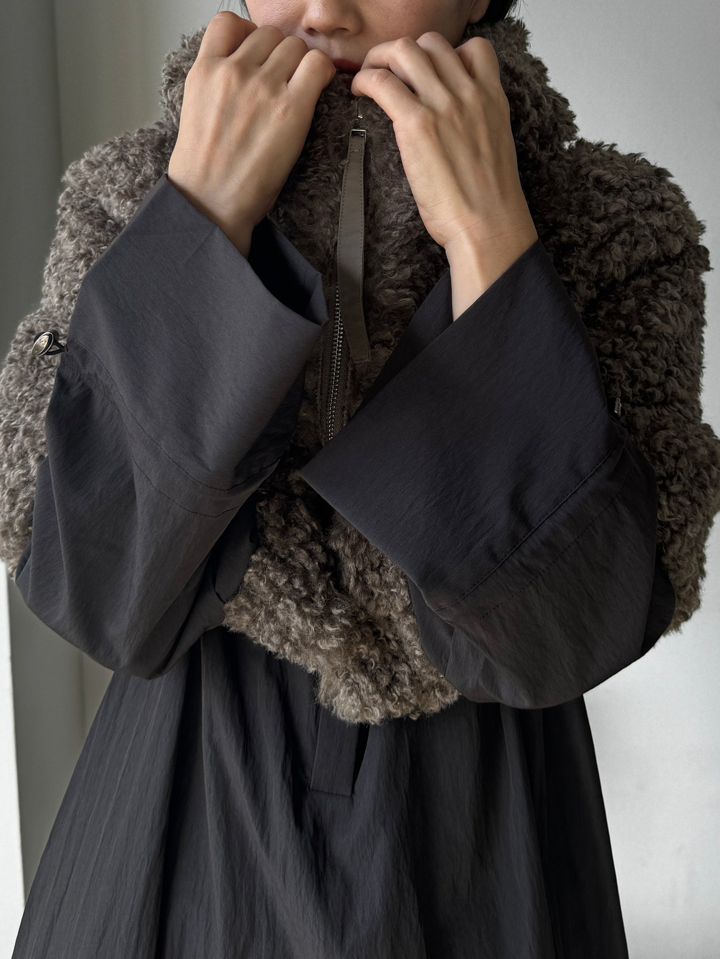 【YENN】CURL FUR CAPE