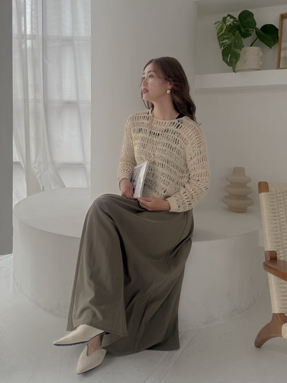 【YENN】CROCHET KNIT PULLOVER