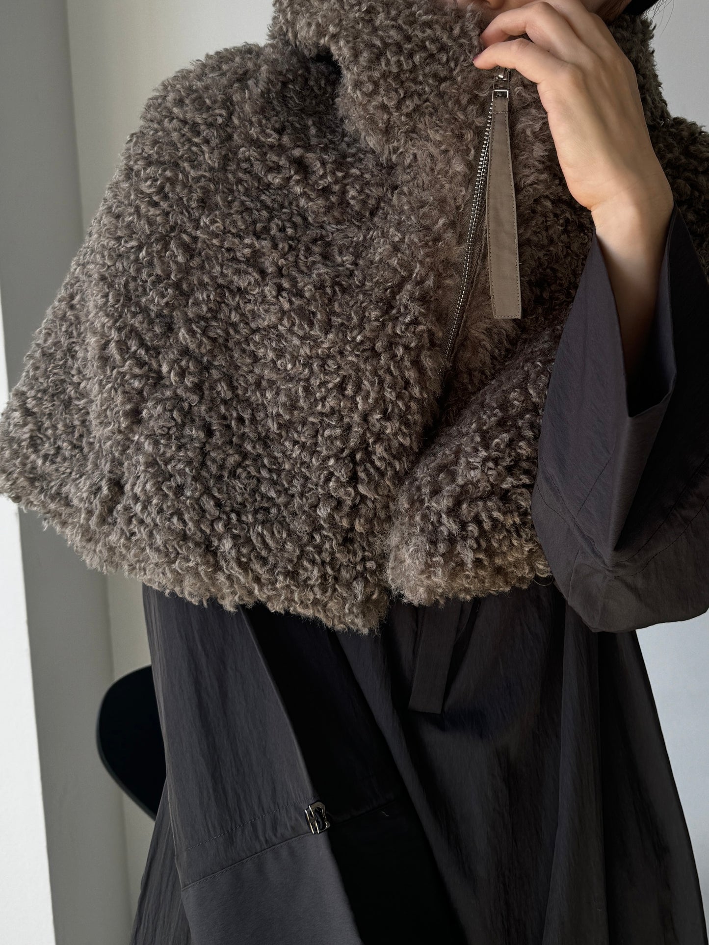 【YENN】CURL FUR CAPE