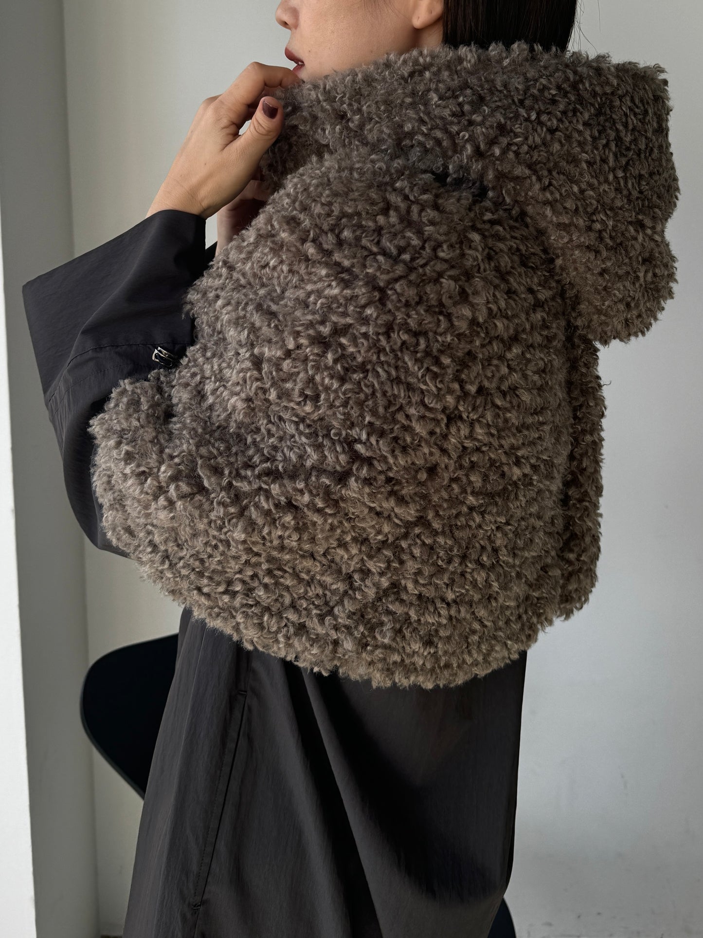 【YENN】CURL FUR CAPE