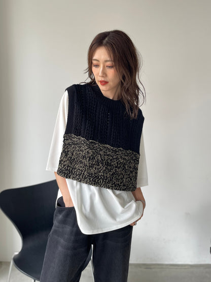 【YENN】HAND KNIT CAPE