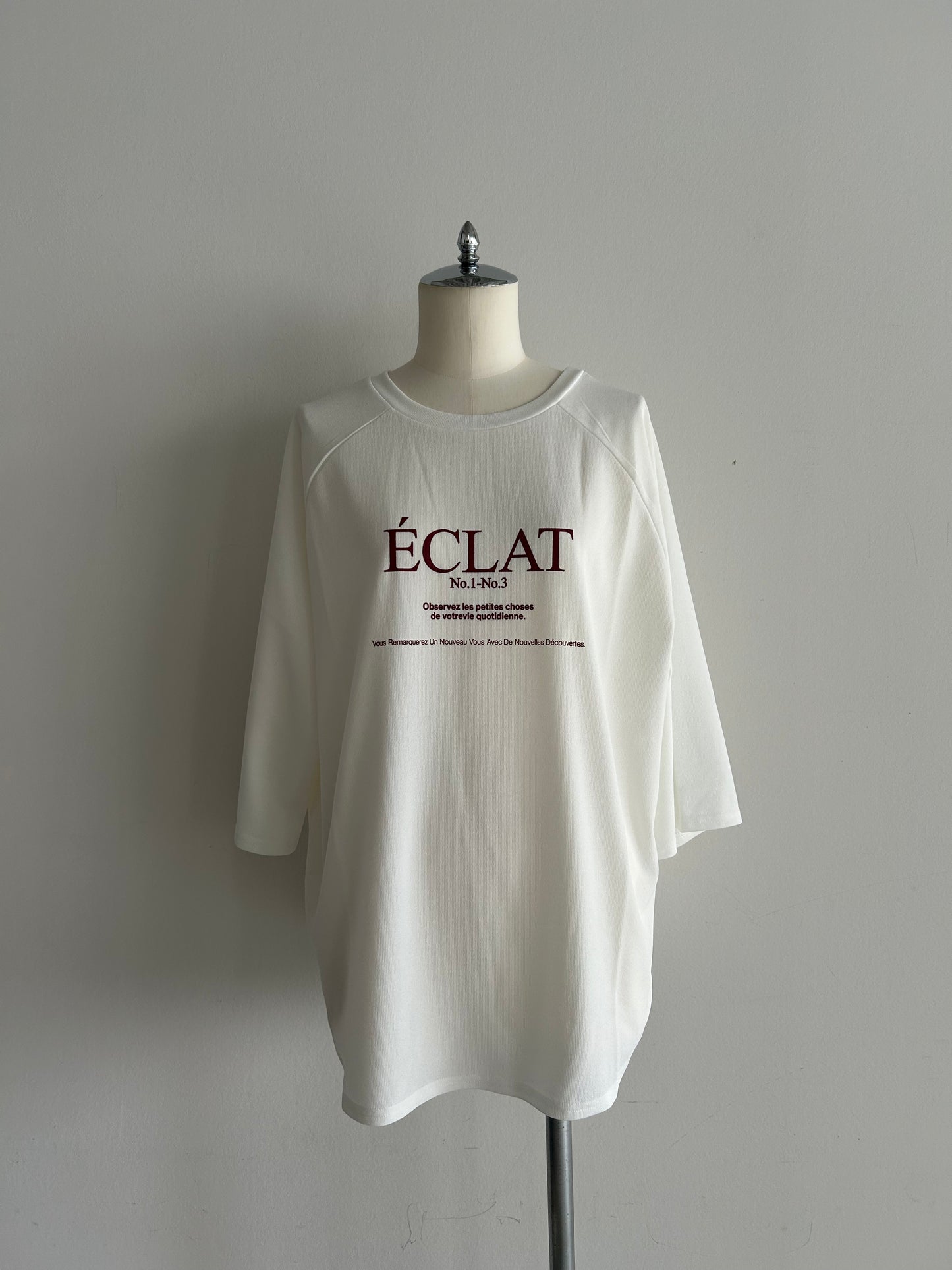 【ÉCLAT METTRE.】ジョーゼットラグランTシャツ