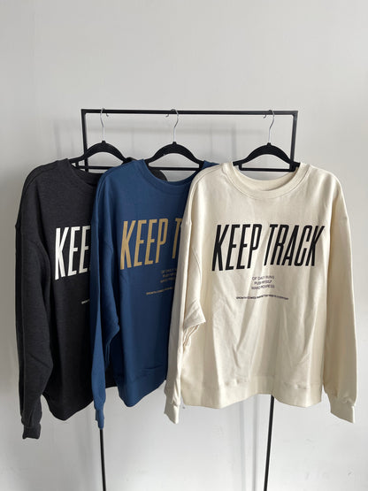 【ÉCLAT METTRE.】KEEP TRACK裏毛プルオーバー