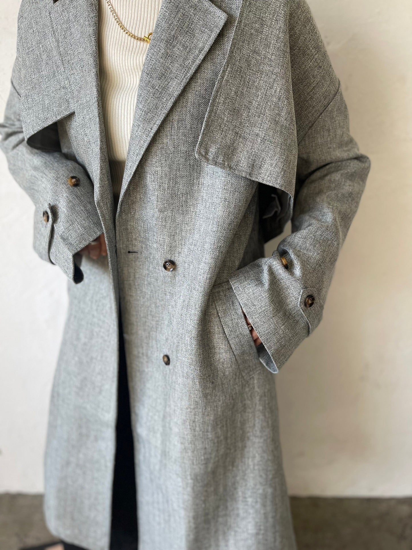 【 today. 】3way long trench coat