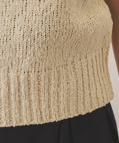 【YENN】METAL BEADS KNIT VEST